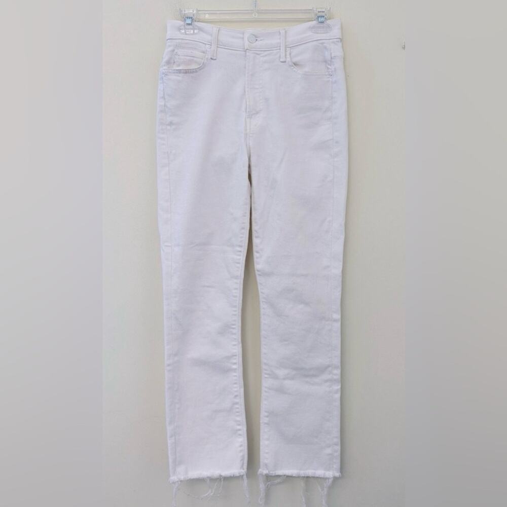 MOTHER 26 High Waisted Rascal Crop Fray Denim Jeans